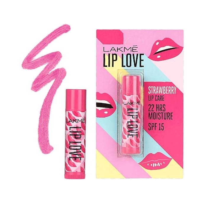 Lakme Lip Love Strawberry Lip Care SPF15 (4.5g)