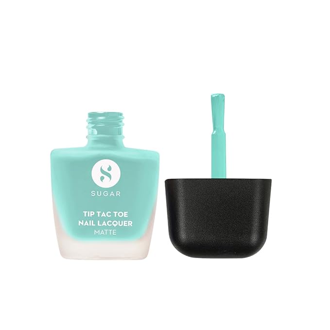 Sugar Tip Tac Toe Nail Lacquer Matte 42 Turquoise Tiny
